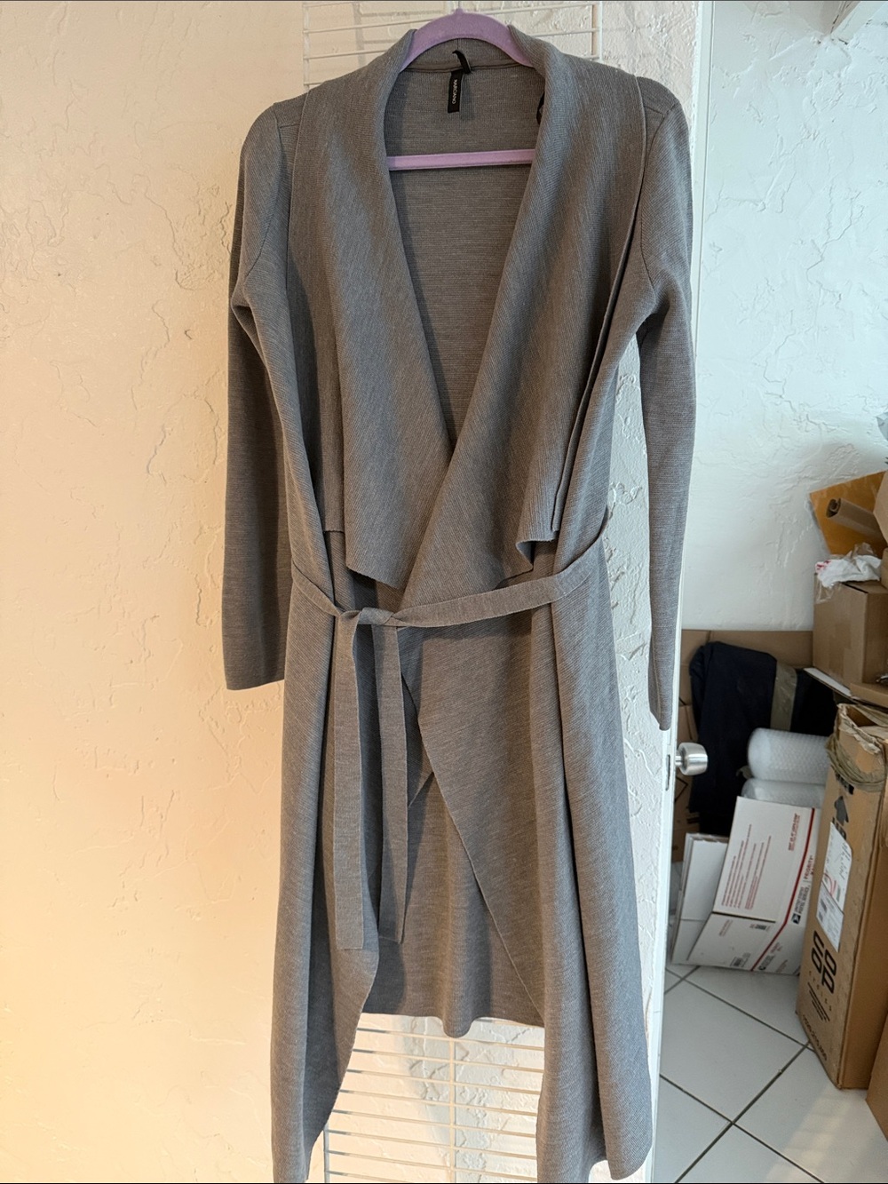 Marciano Gray Knit Top with Branded Neck Tag